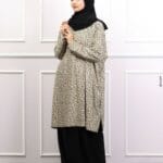 طقم ماليزي قطعتين  مع شال