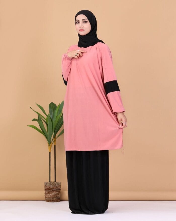 ⁦طقم ماليزي قطعتين  مع شال⁩ - الصورة ⁦2⁩