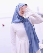 ⁦شال جورجيت سادة⁩ - الصورة ⁦3⁩