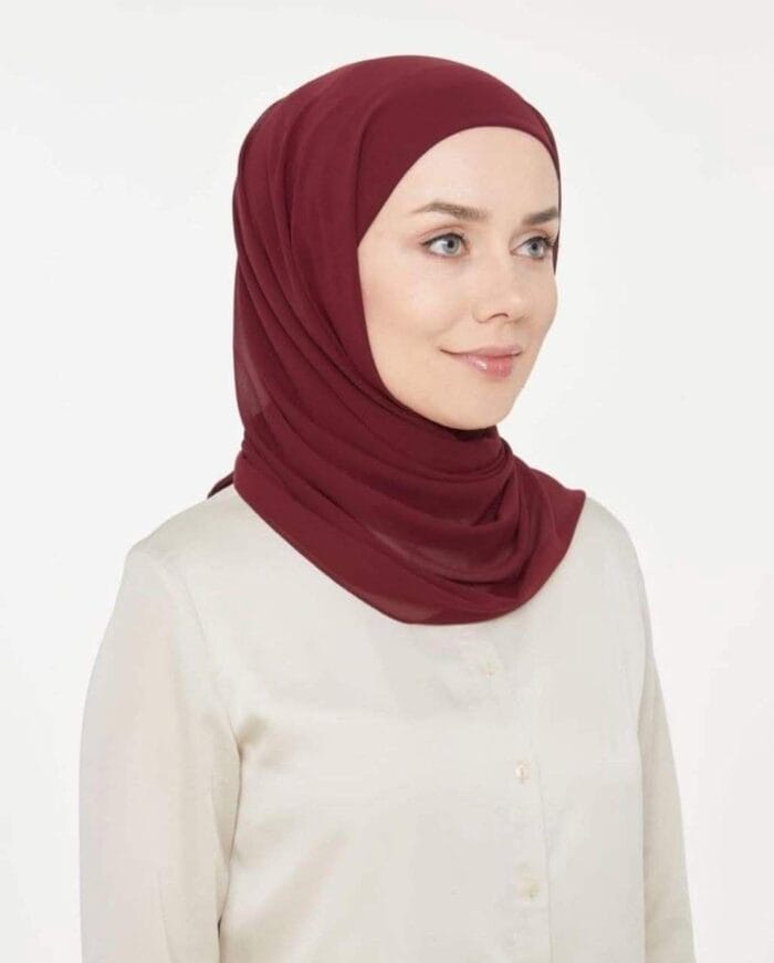 ⁦شال مع قمطة متصلة - قماش شيفون تركي ✨⁩ - الصورة ⁦5⁩